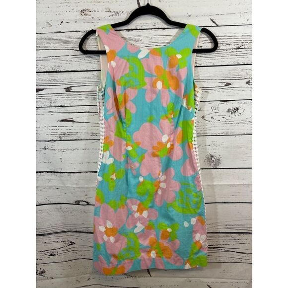 Women's Lilly Pulitzer Dress, Blue Floral, Size 2 - Picture 3 of 5